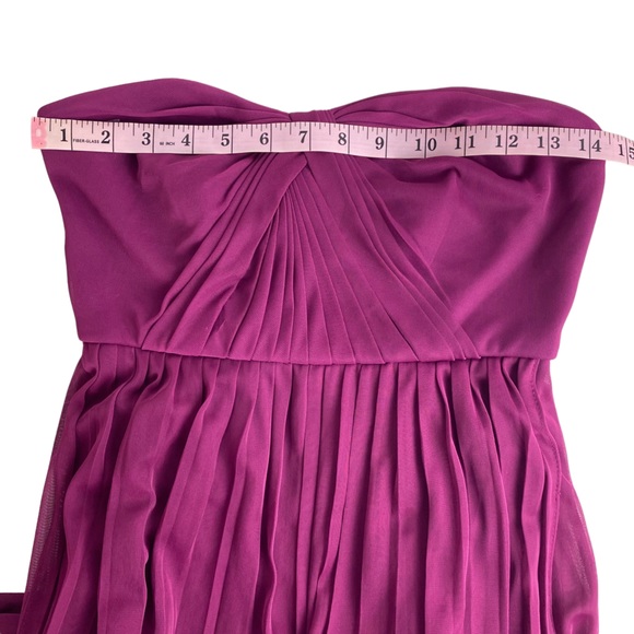 David’s Bridal Sangria Strapless Versa Convertible Maxi Bridesmaid Dress Size 2 - Picture 10 of 15